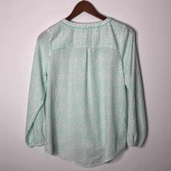Copper Key Flowy Blouse White with Teal Dots XL - Picture 2 of 8